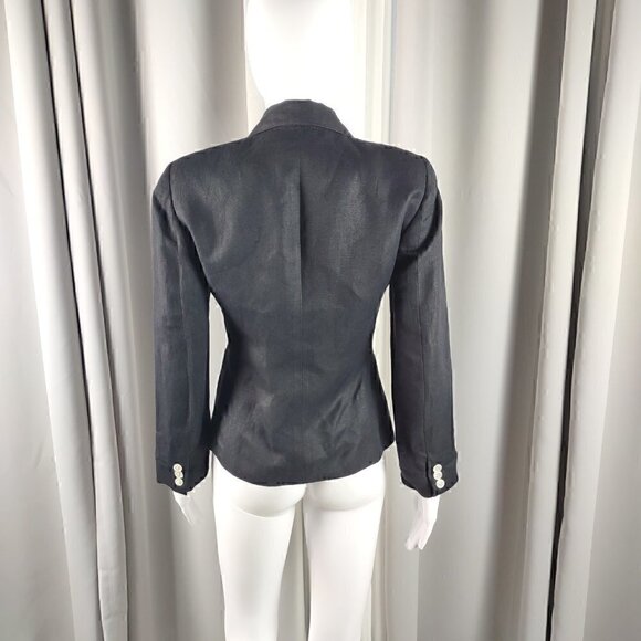 Liz Claiborne Petite Classics Three Button Black Blazer Size 2P - Picture 3 of 13
